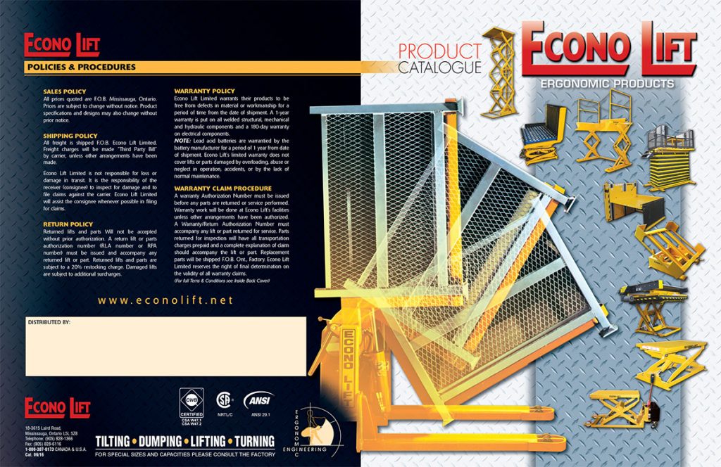 Econo Lift Ergonomic Products Catalogue Econo Lift Ergonomic Products Catalogue
