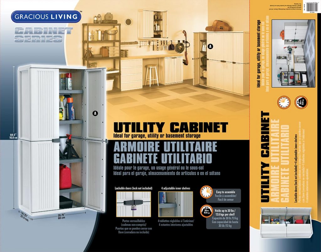 GL-Utility-Cabinet Gracious Living Inc. - Utility Cabinet Packaging