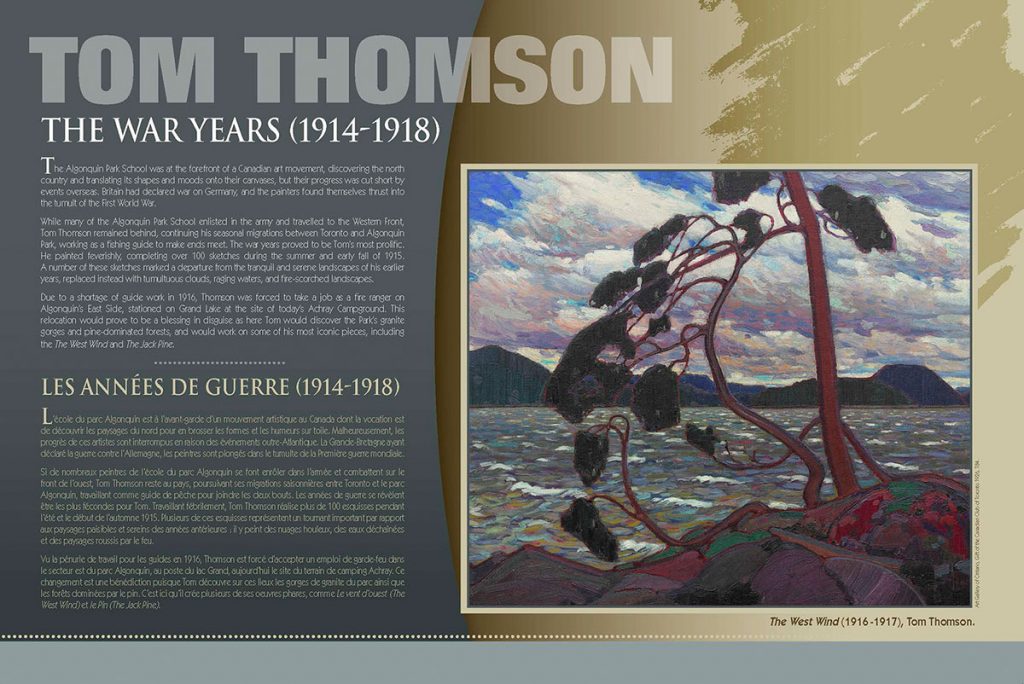 Tom Thomson Legacy Path Interpretive Panel 2 Tom Thomson Legacy Path Interpretive Panel 2