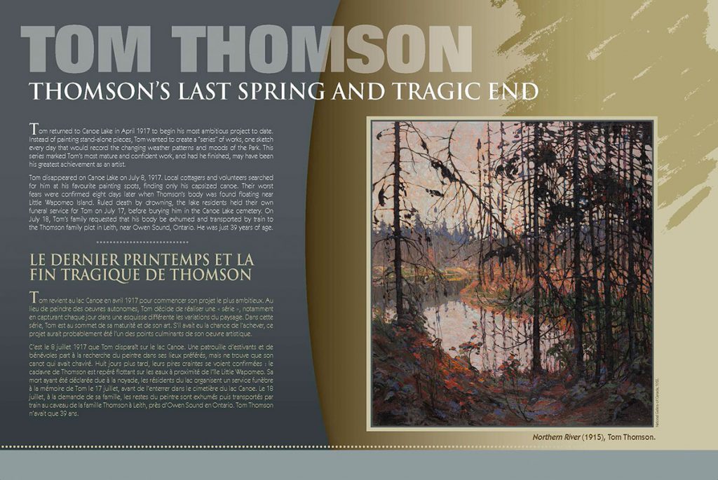 Tom Thomson Legacy Path Interpretive Panel 3 Tom Thomson Legacy Path Interpretive Panel 3